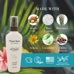 Original Sprout Luscious Island Hair Masque tropical citrus scent for a light, refreshing aroma.