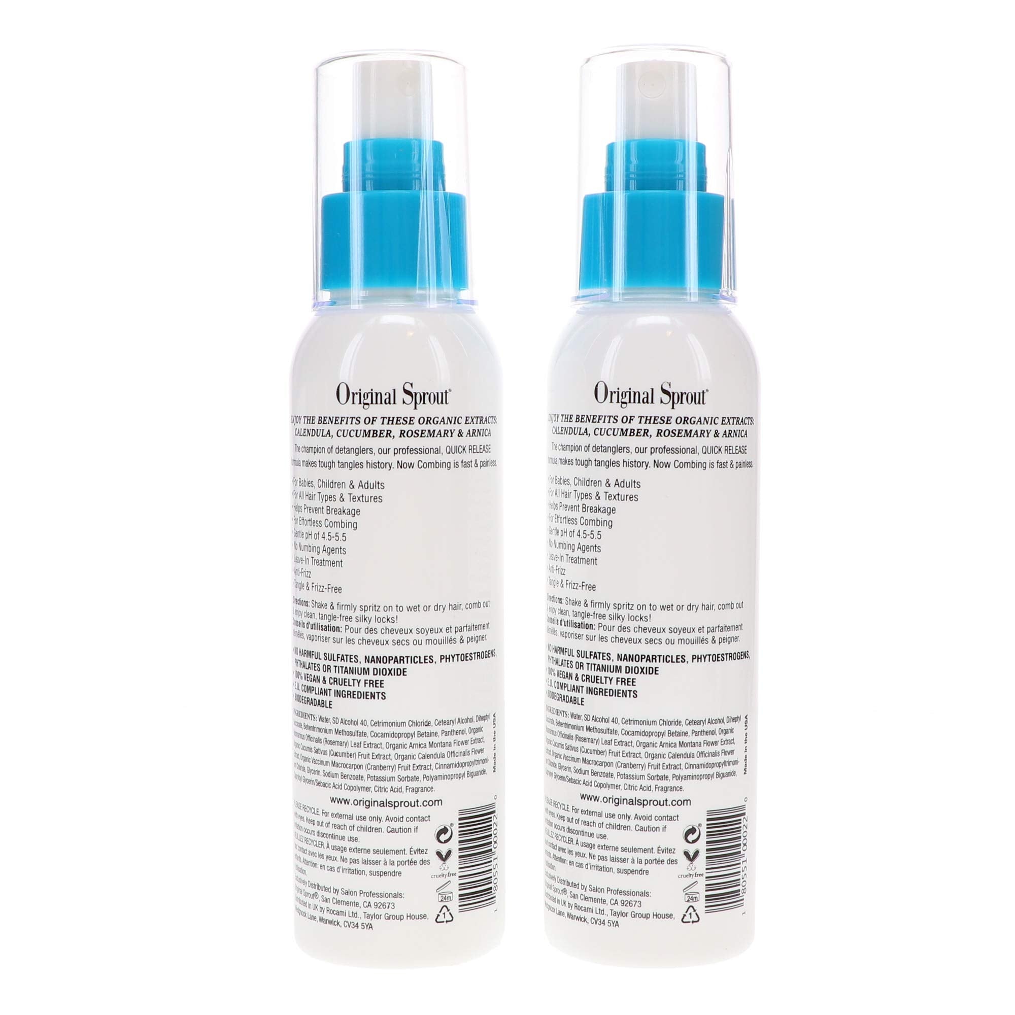 Original Sprout Miracle Detangler 2-pack display on shelf offering value and convenience.