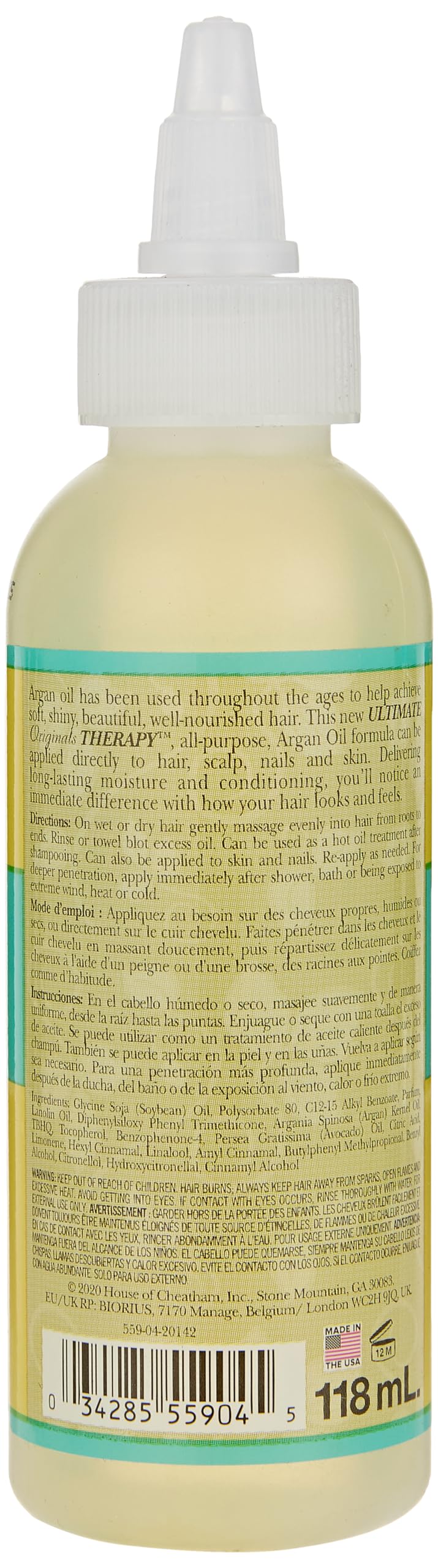 Originals by Africa's Best Therapy Argan Oil on hair for lightweight shine and manageability
