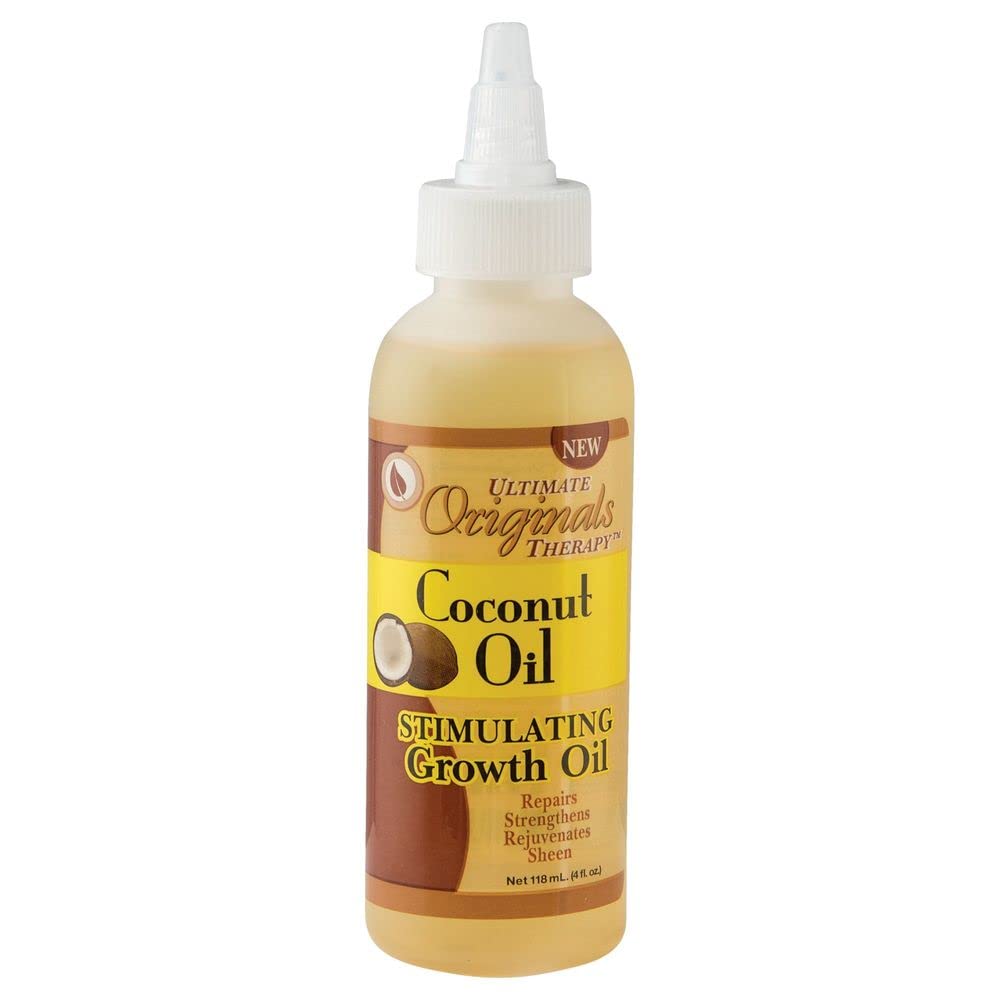 Originals by Africa's Best Therapy Coconut Oil bottle shown for all-day moisture and shine