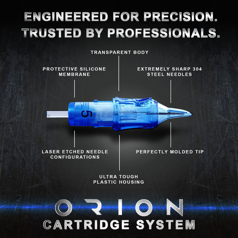 Orion Cartridges 9RL round liner close-up for defined contours