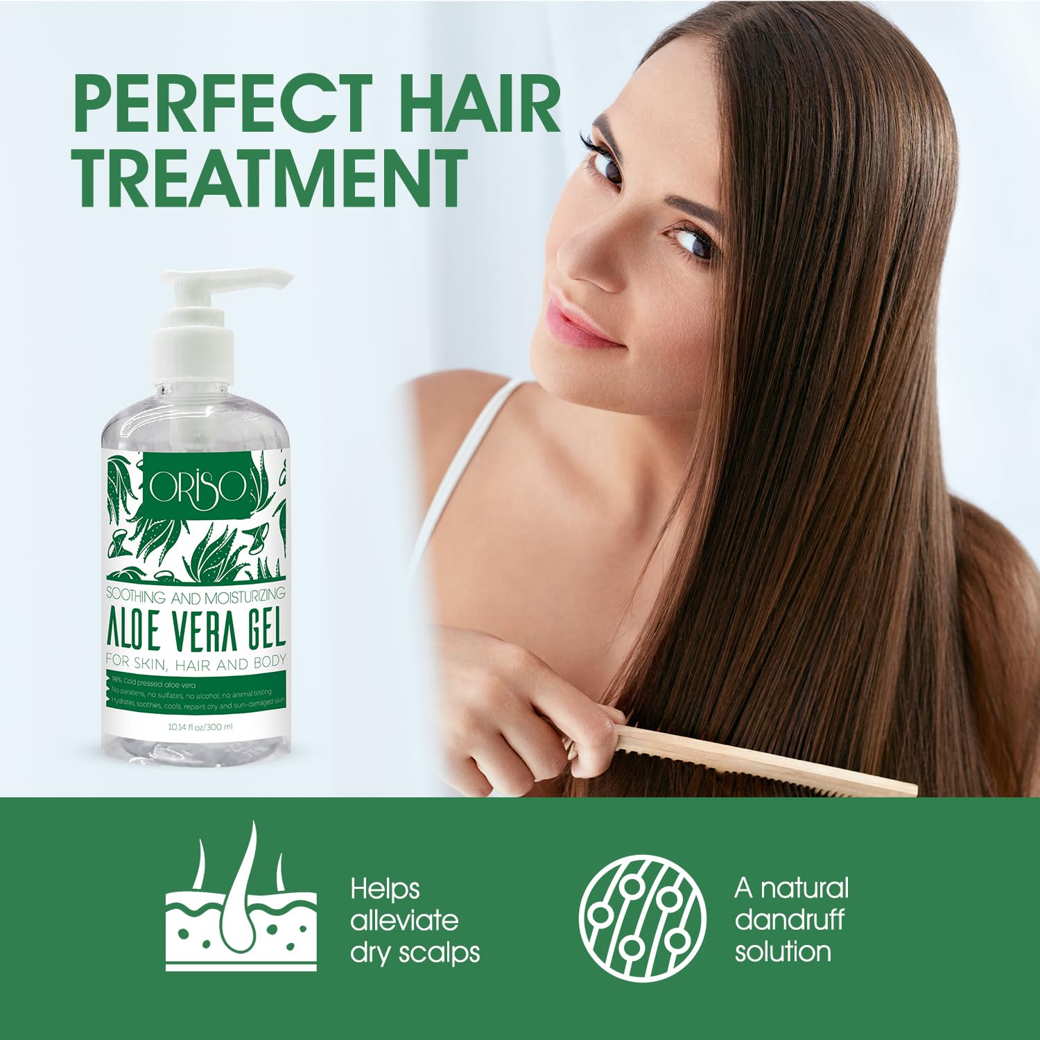 ORISO Aloe Vera Gel deeply hydrates skin for lasting moisture