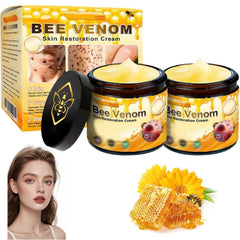 Orlador Bee Venom Skin Cream front view, two 60g jars for daily moisturizing.