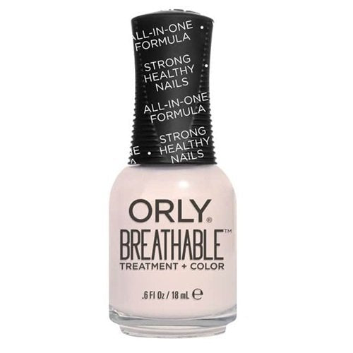 Orly Breathable Barely There 20908 bottle shows smooth application and quick-drying wear.