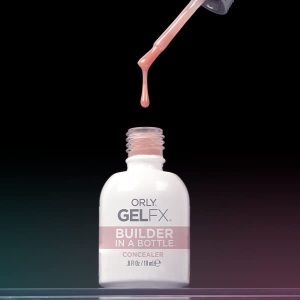 Nails with Orly GelFX semi-sheer nude finish ready for nail art