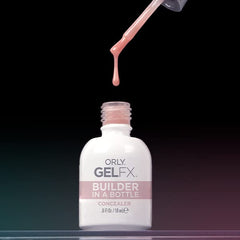 Nails with Orly GelFX semi-sheer nude finish ready for nail art
