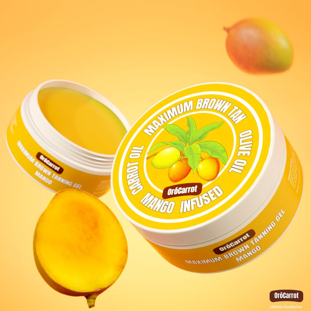 OroCarrot peptide-infused formula label close-up showing nourishing skin care benefits.