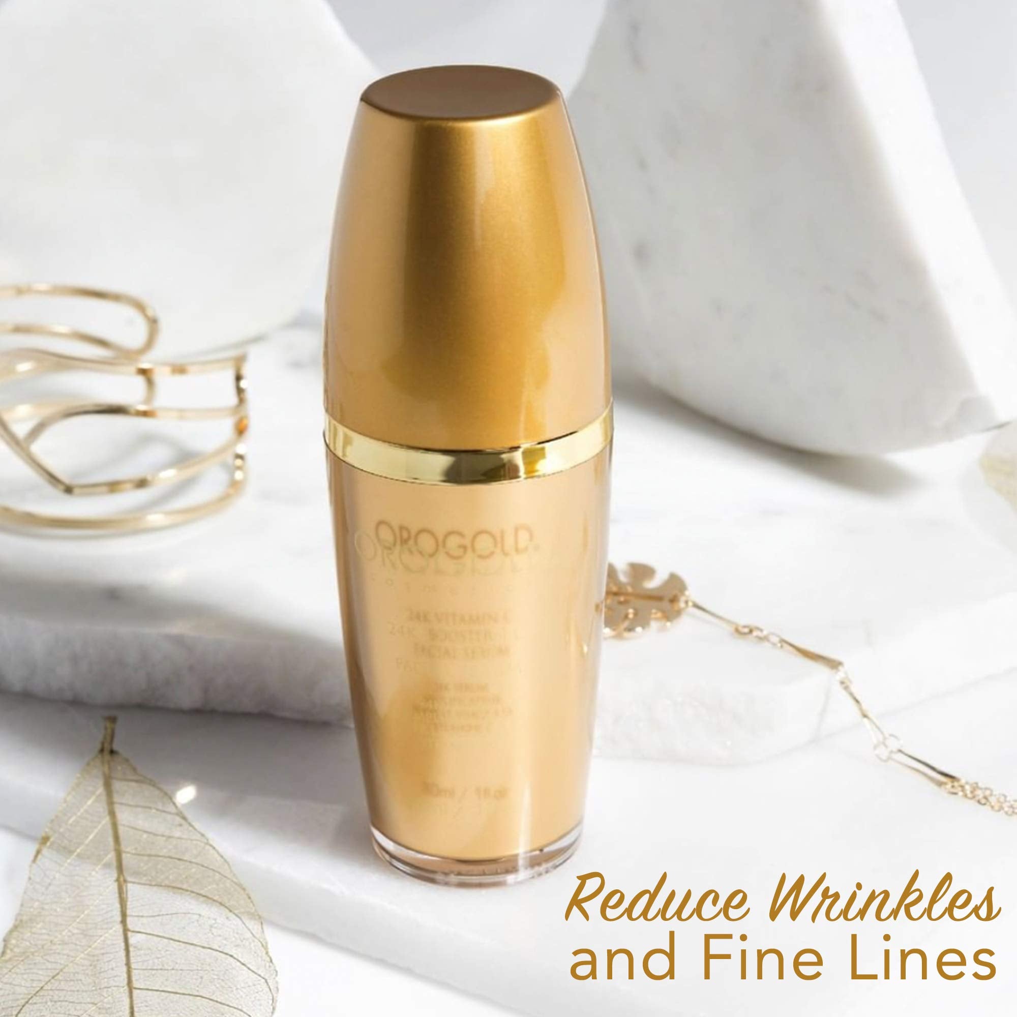 Orogold 24K Vitamin C Serum with gold flecks for a brightening ritual