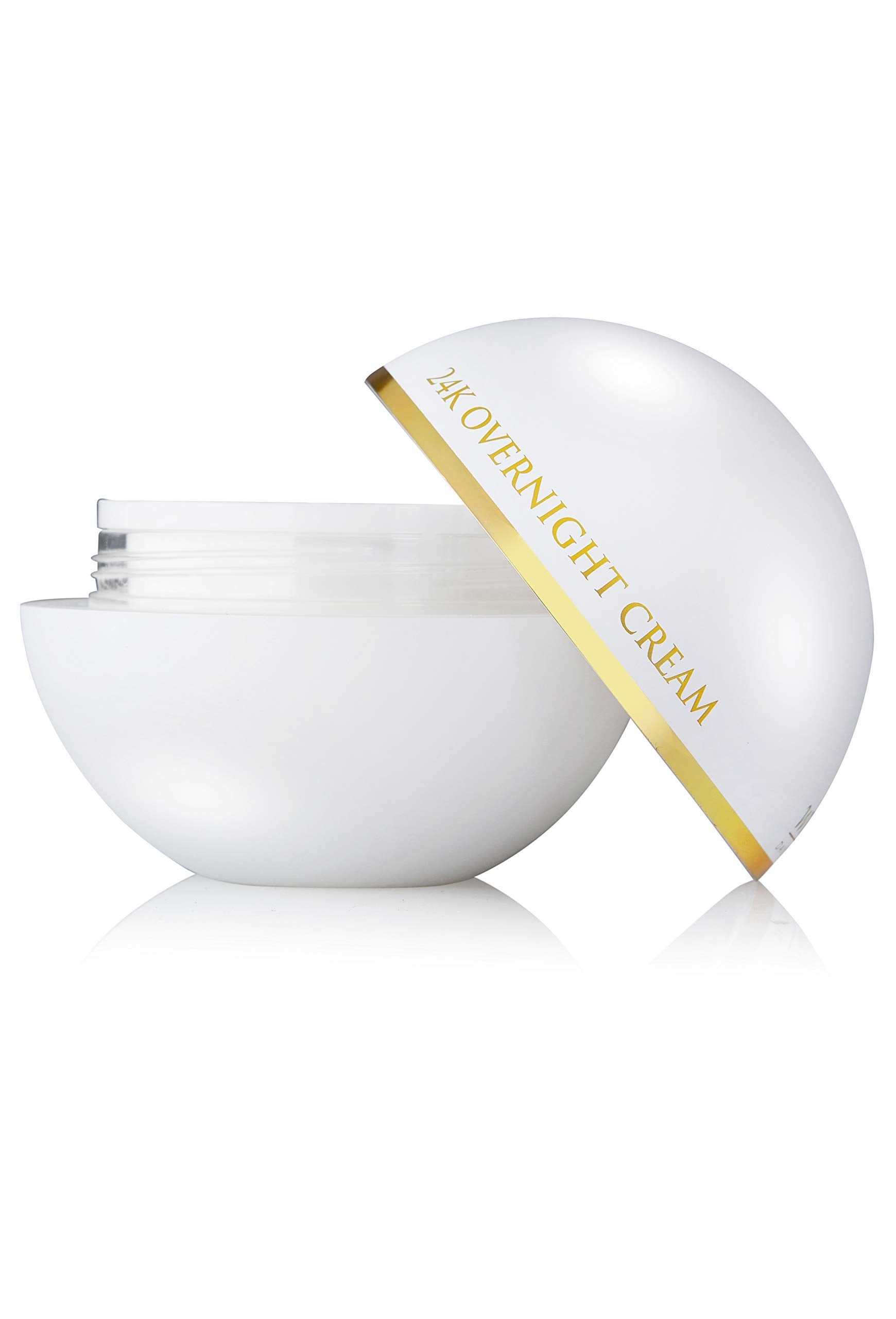 Shea butter and vitamin E ingredients in Orogold night cream.