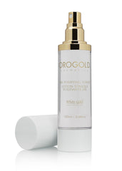 Orogold White Gold 24K Purifying Toner bottle close-up showing a luxurious, balanced-skin formula.