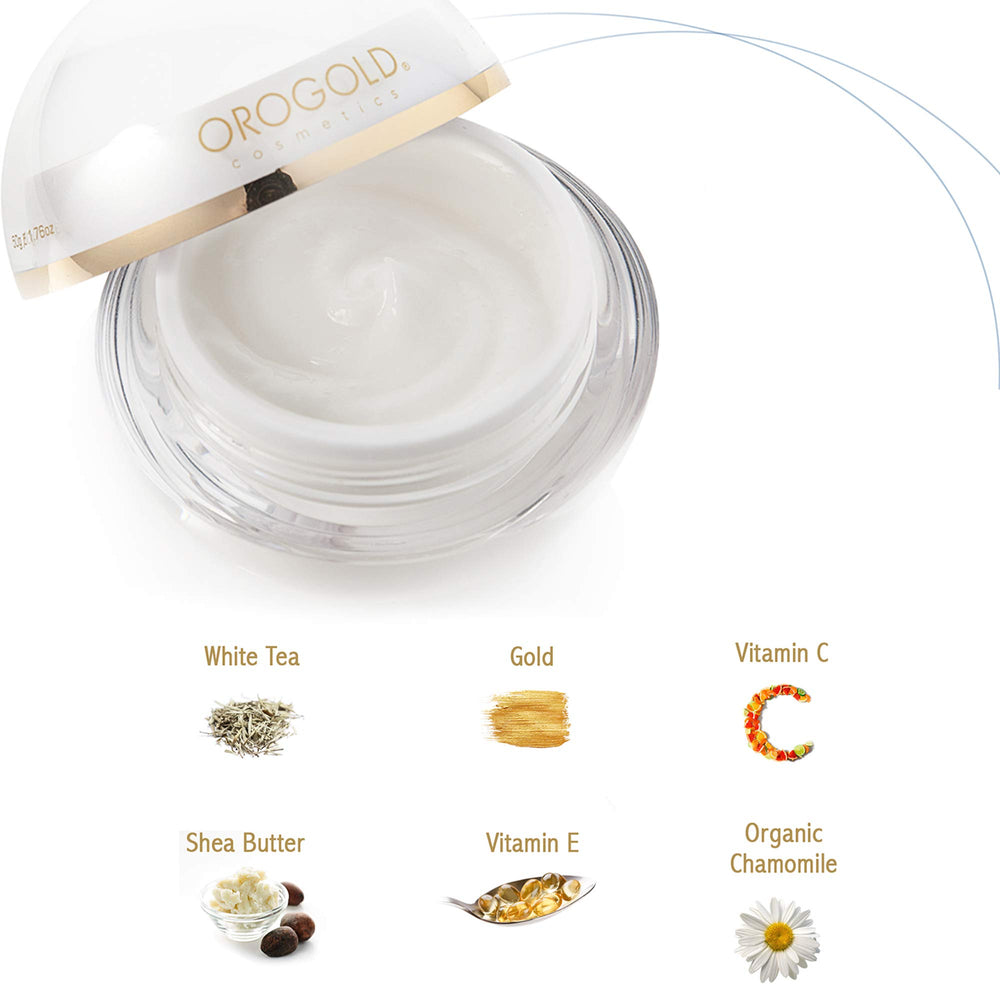Orogold White Gold Day Moisturizer gentle morning application