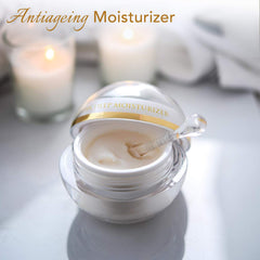 Orogold White Gold Day Moisturizer jar close-up shows premium texture
