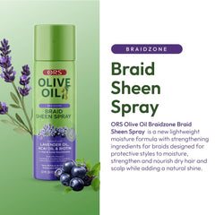 ORS Acai Lavender Biotin ingredients graphic highlight nourishment for hair