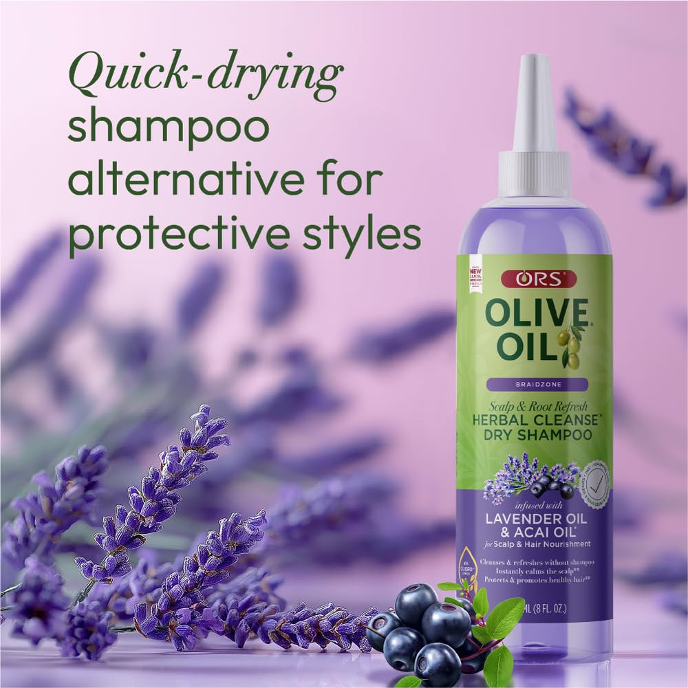 ORS Braidzone dry shampoo lightweight formula for busy days.