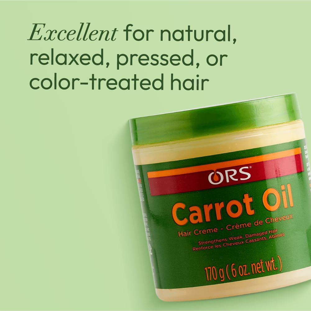 Softened look after ORS Carrot Oil Hair Cream suggests smoother strands.