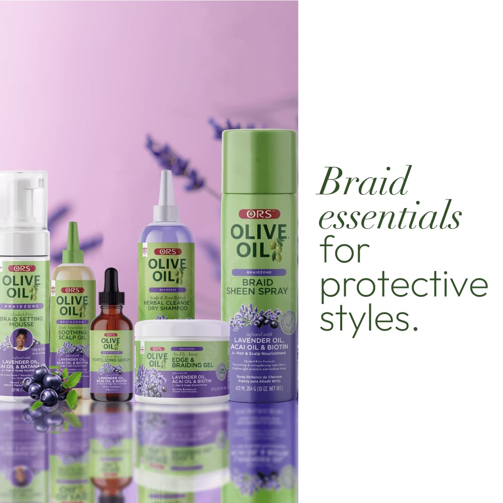 ORS Dry scalp relief: spray application on braids for comfort
