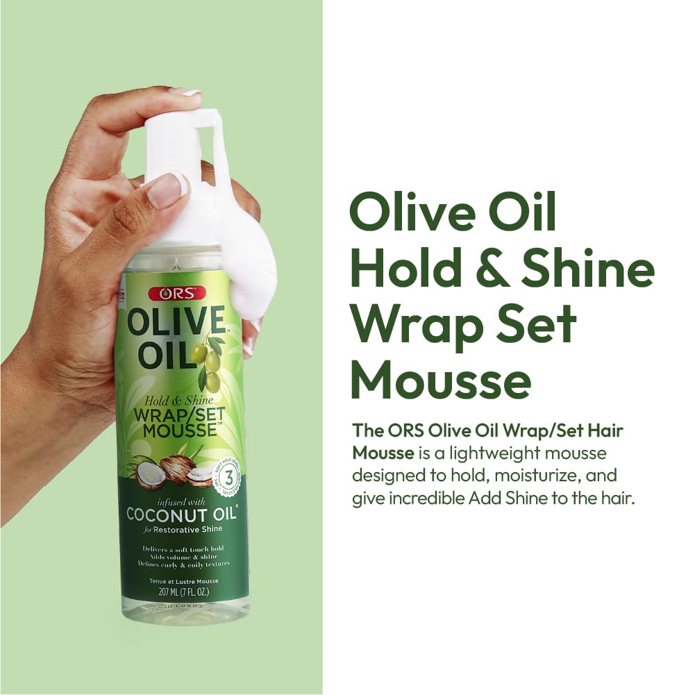 ORS Fast-Drying Fluffy Foam accelerates air-drying for quicker styling.