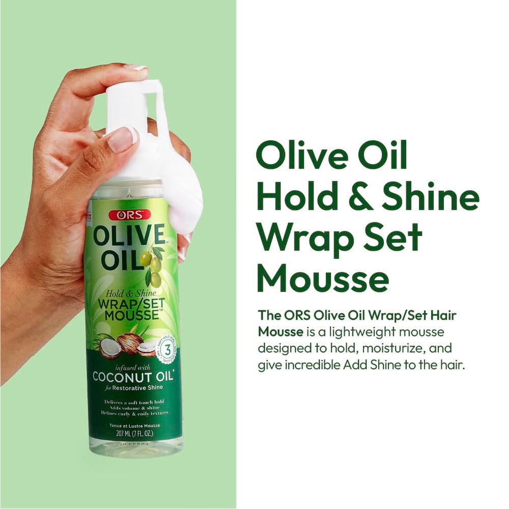 ORS Fast-Drying Fluffy Foam accelerates air-drying for quicker styling.