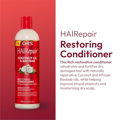 Front view of ORS HAIRepair 12.5 oz bottle for regular care