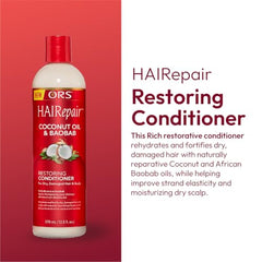 Front view of ORS HAIRepair 12.5 oz bottle for regular care