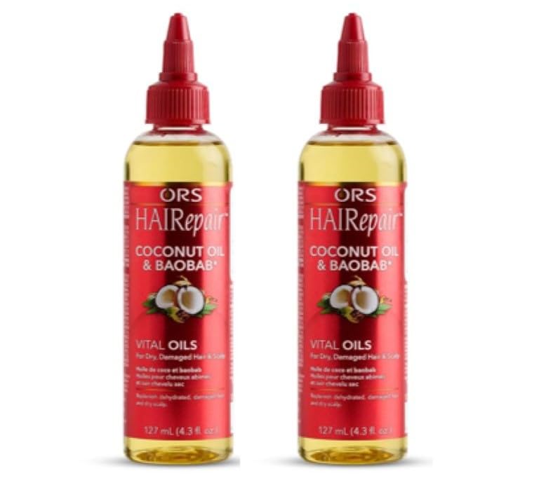 ORS HAIRepair bottle with coconut and baobab oils for dry hair and scalp care