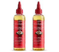 ORS HAIRepair bottle with coconut and baobab oils for dry hair and scalp care