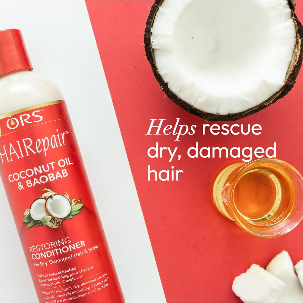 Hair after using ORS HAIRepair shows smoother, shinier texture