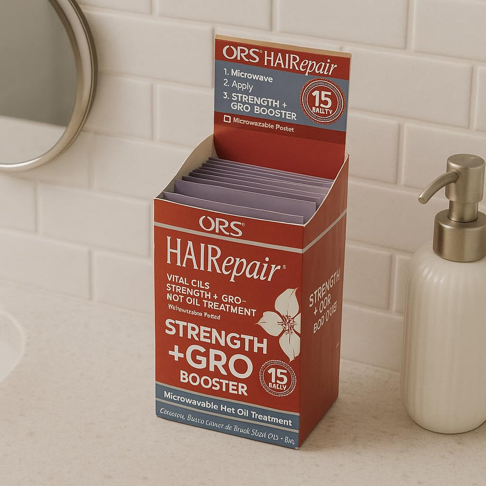 ORS Hairepair label closeup highlights ingredients and Ayurvedic oils