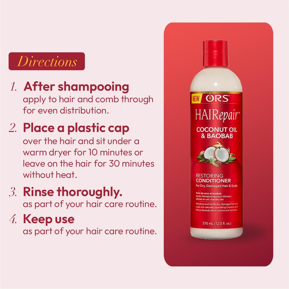ORS HAIRepair packaging displayed on a vanity for everyday care