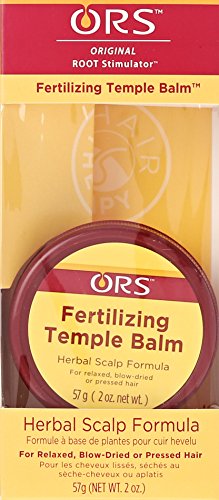 ORS HAIRestore 2oz bottle in hand for easy temple and scalp care.