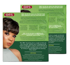 ORS Olive Oil Build-In Protection close-up highlights olive oil moisture for nourished scalp and shine.
