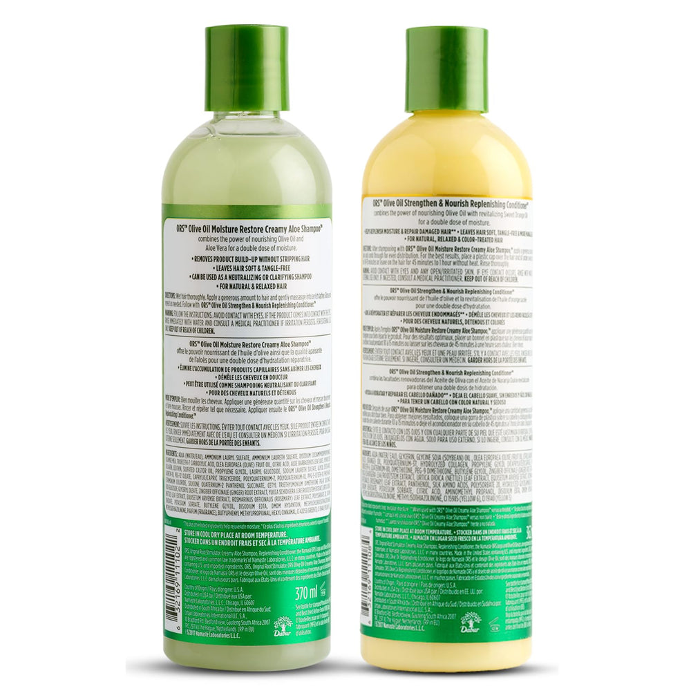 ORS Olive Oil Creamy Aloe Shampoo lather highlights gentle cleansing and tangle-free results.