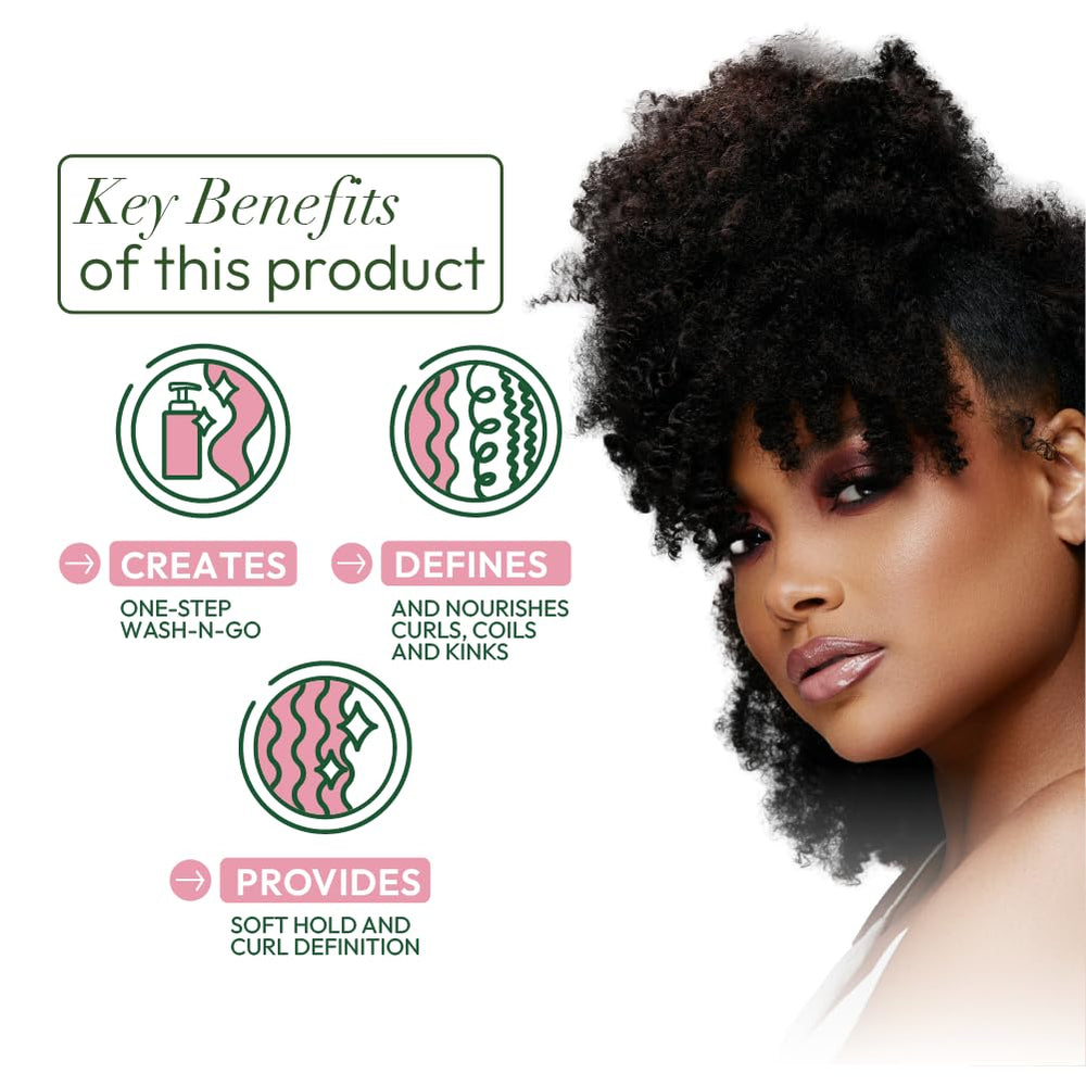ORS Curlshow leave-in lightweight formula on hair suggests comfortable all-day wear