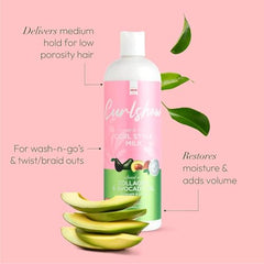 ORS Olive Oil Curlshow Milk hair definition close-up showing soft, defined curls