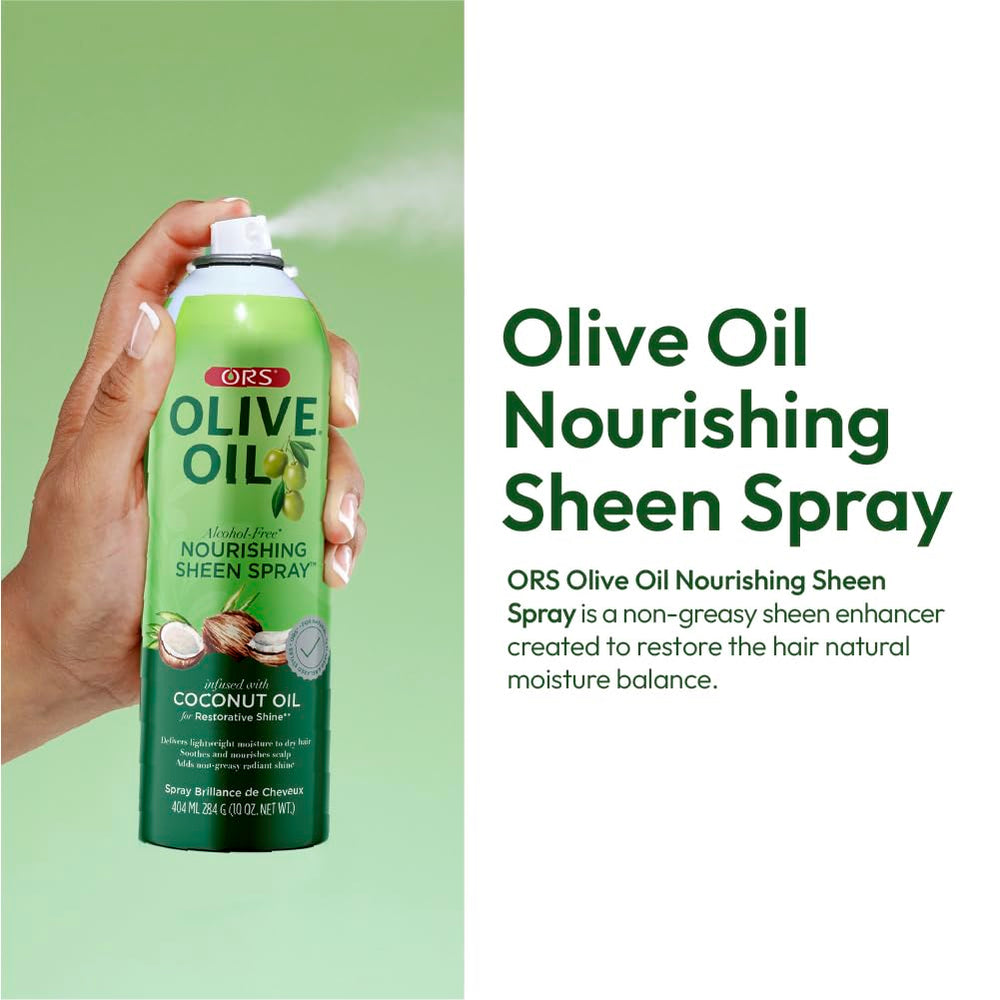 ORS spray in braids adds healthy sheen and moisture.