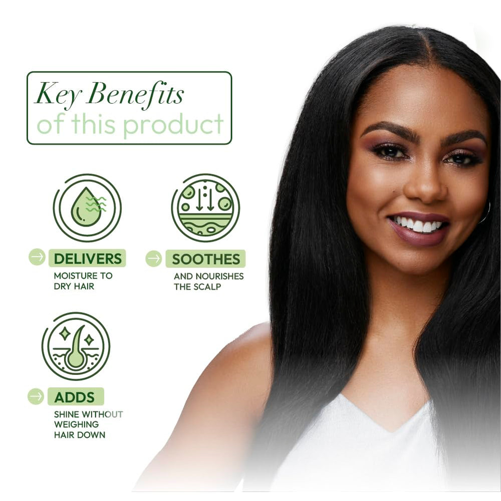 ORS bottle highlights olive and herbal blend for scalp care.