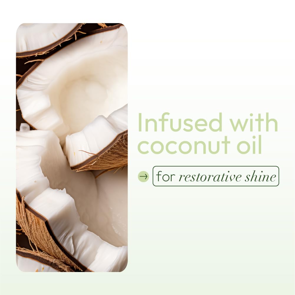 Ingredients of ORS Olive Oil Nourishing Sheen Spray including olive oil and vitamin E.
