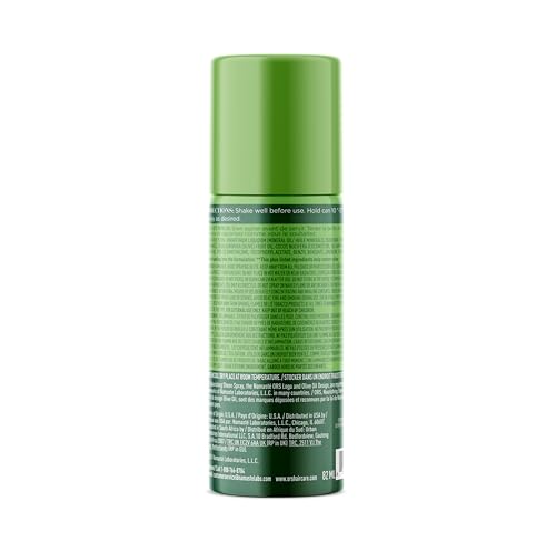 Close-up of ORS Nourishing Sheen Spray mist offering lightweight shine enhancement.