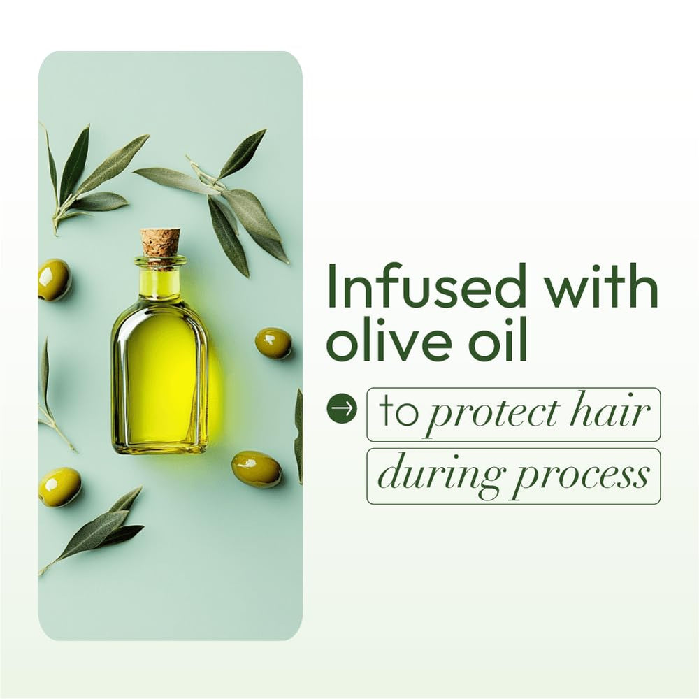 ORS Olive Oil Professional Creme Relaxer bottle pour capture demonstrates controlled mixing