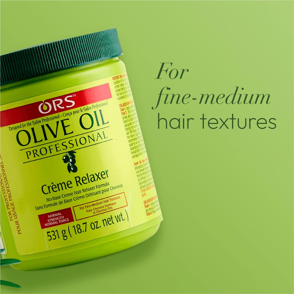 ORS Olive Oil Creme Relaxer soft hair imagery expresses gentle handling