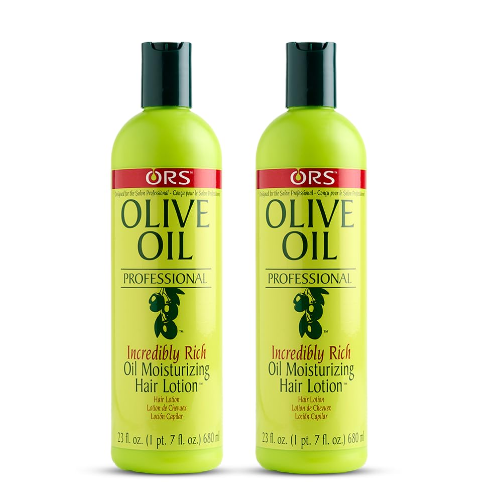 ORS Olive Oil Professional Rich Oil bottle pour for easy, even moisture distribution