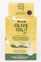ORS Olive Oil Strengthen & Nourish conditioner travel pack 12 sachets for lasting moisture