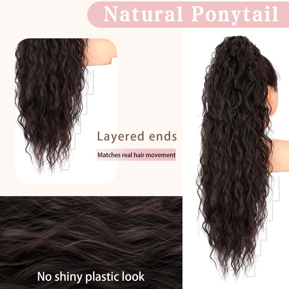 ORSUNCER drawstring ponytail for extra fullness and versatile wear