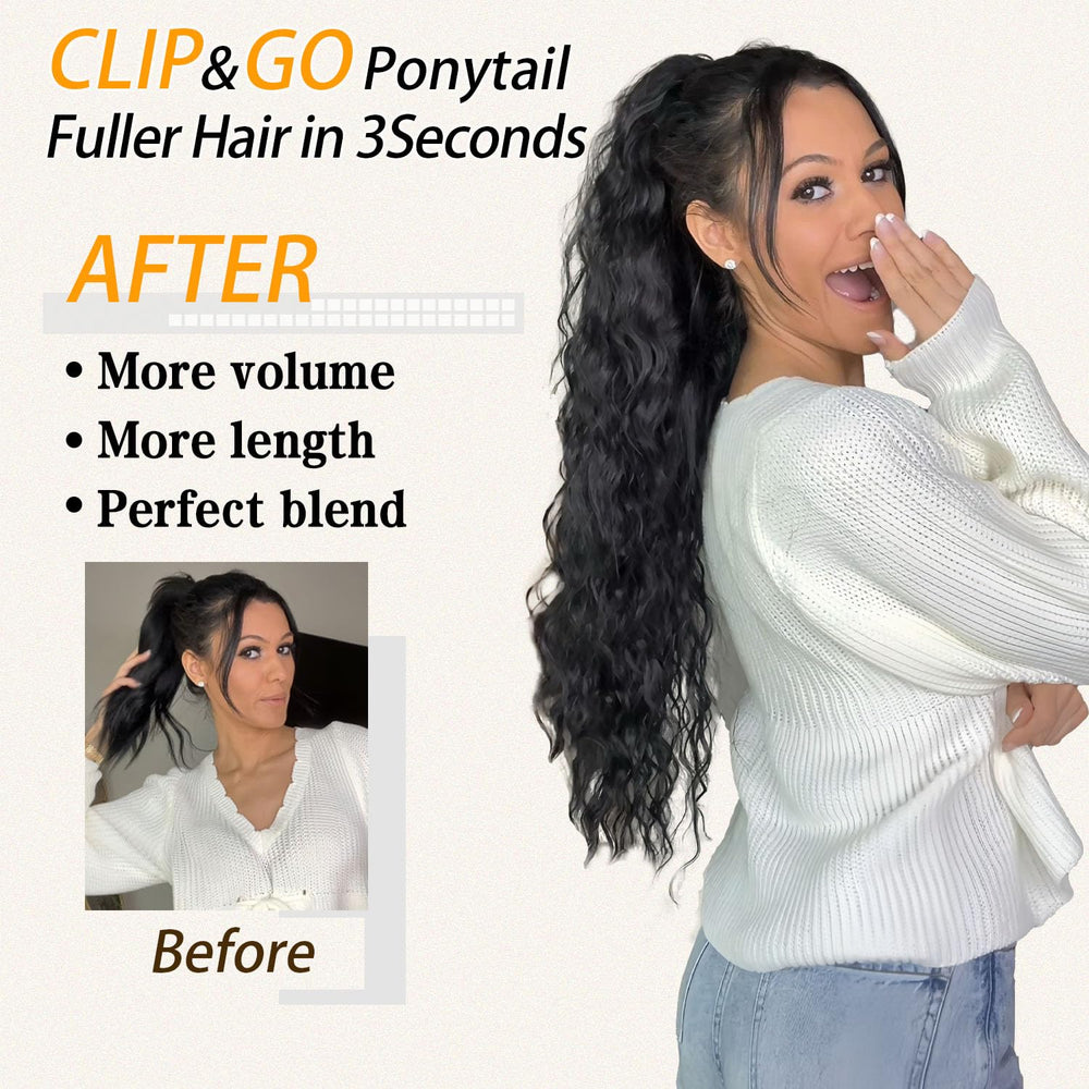 ORSUNCER soft synthetic fibers feel like real hair for comfortable daily wear