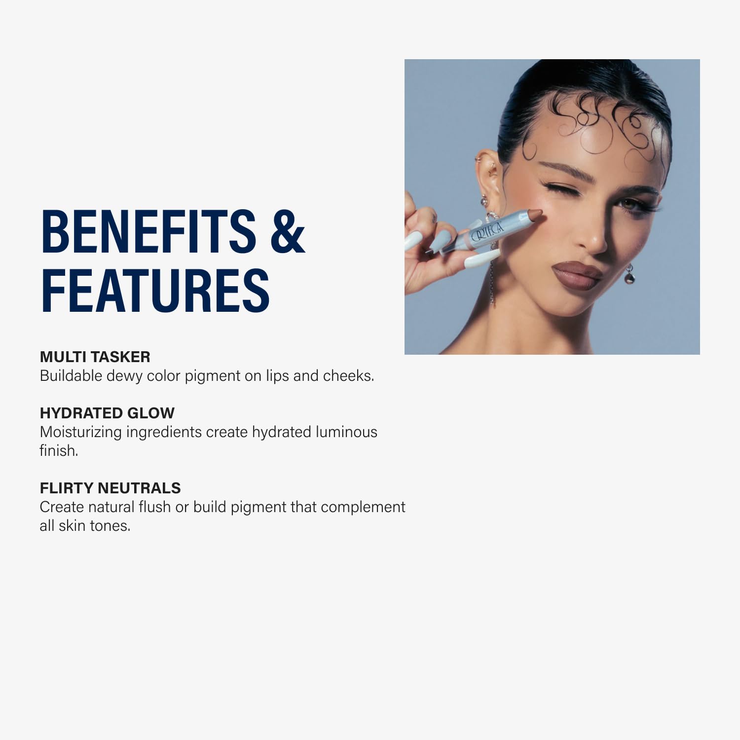 Ortega Beauty Color Stick dab on cheek blend for natural radiance