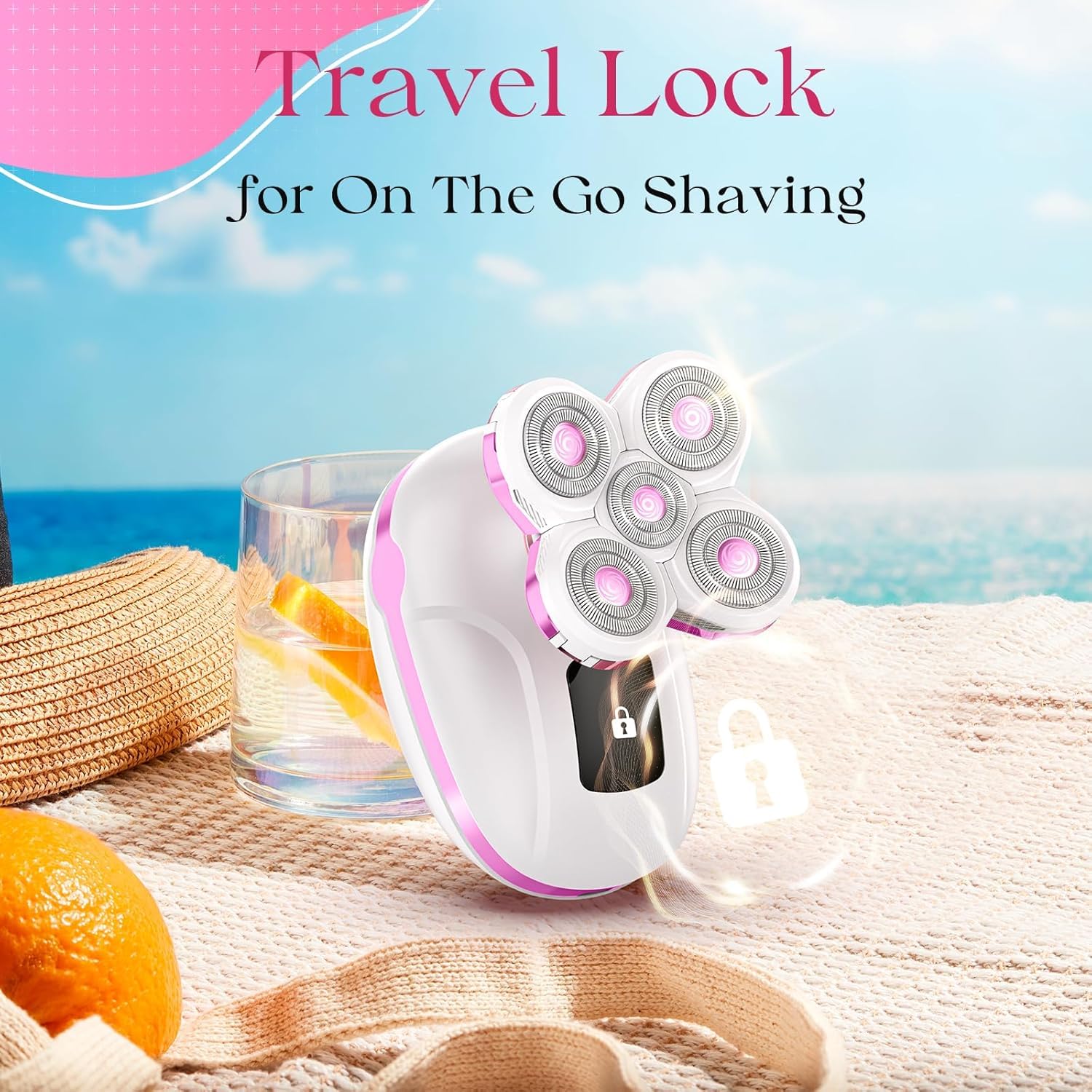Orvina electric razor water-resistant shell and compact travel-ready design.