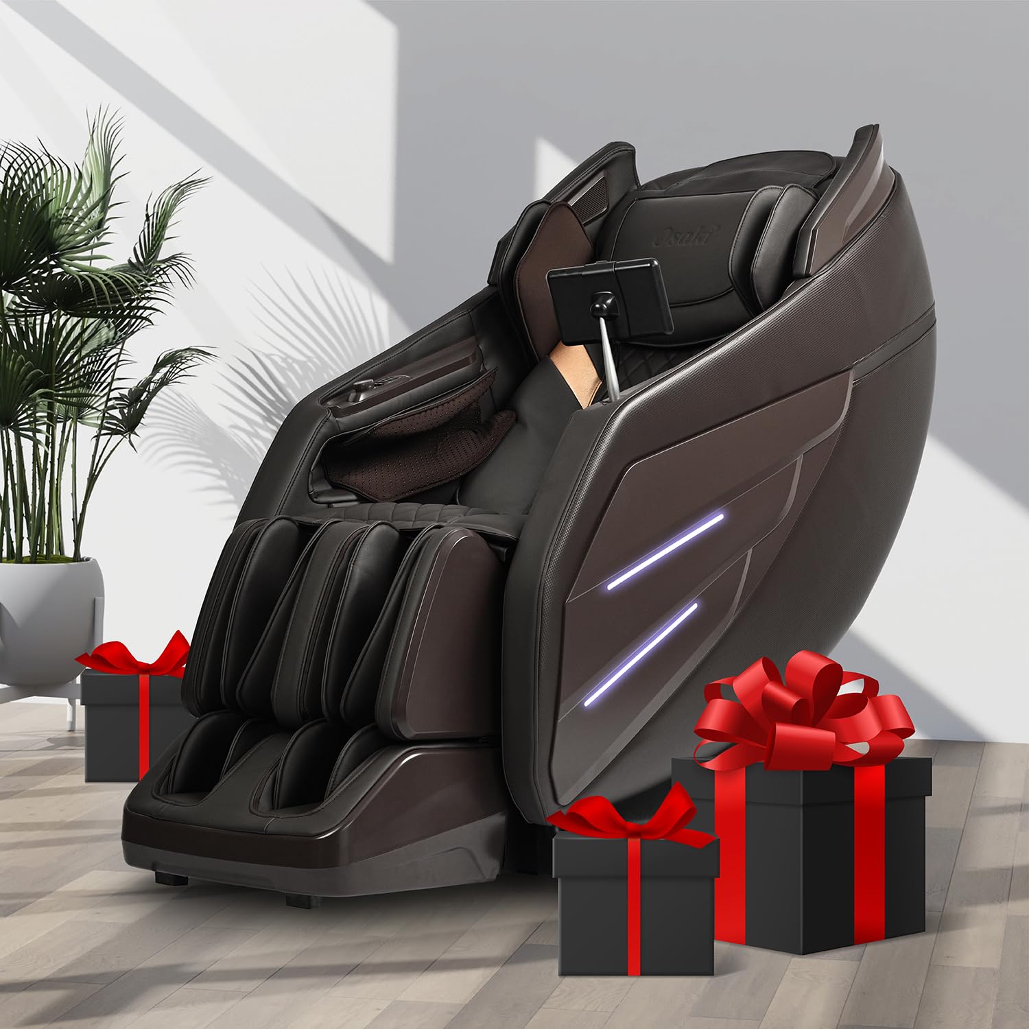 Osaki OS-3D Champ II brown full-body massage chair for at-home relaxation