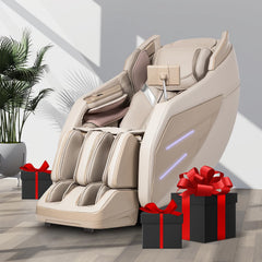 Osaki OS-3D Champ II taupe front view for full-body relaxation