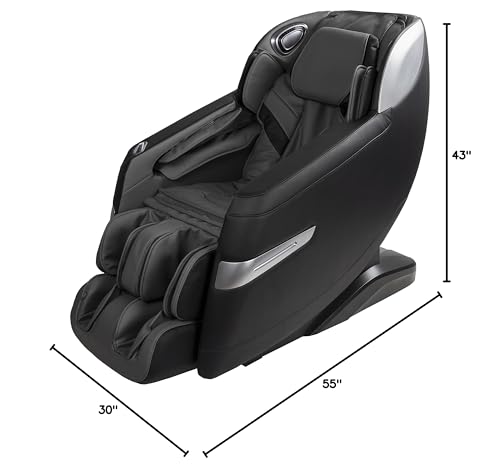 Osaki Titan Quantum Black side view shows ergonomic profile for comfort.