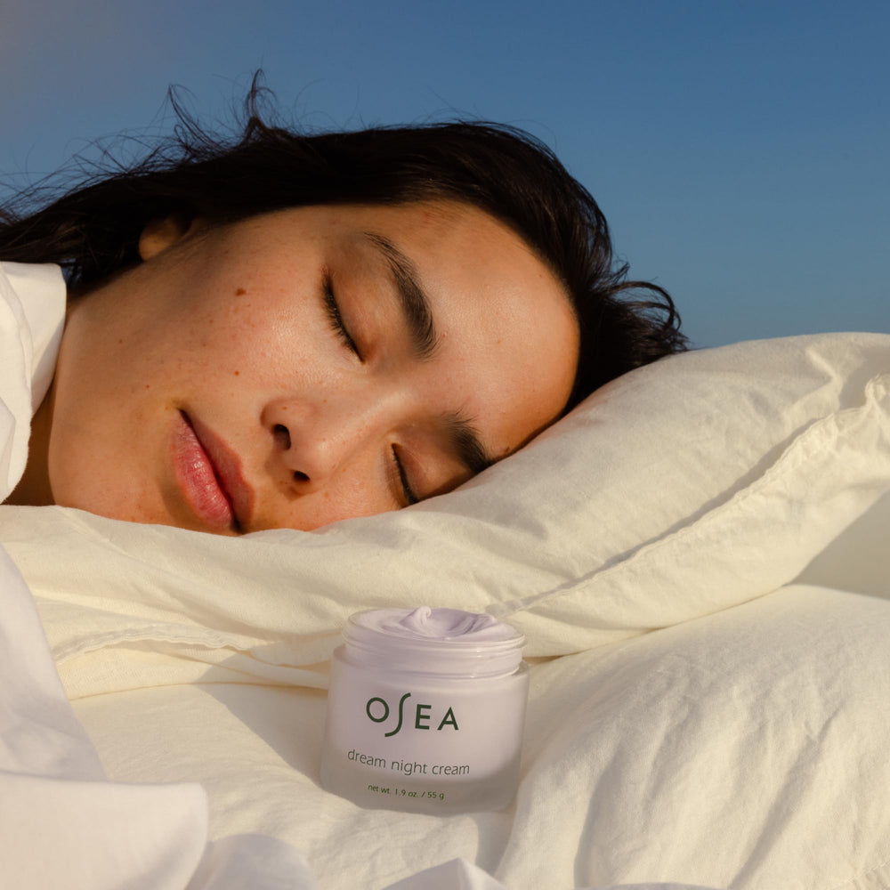 Closeup of Dream Night Cream hydration providing intense moisture.